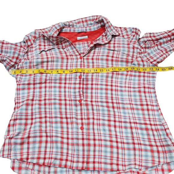 Columbia Omni-Shade UPF 30 Sun Protection Plaid Long Sleeve Shirt hiking 1X - Picture 12 of 12